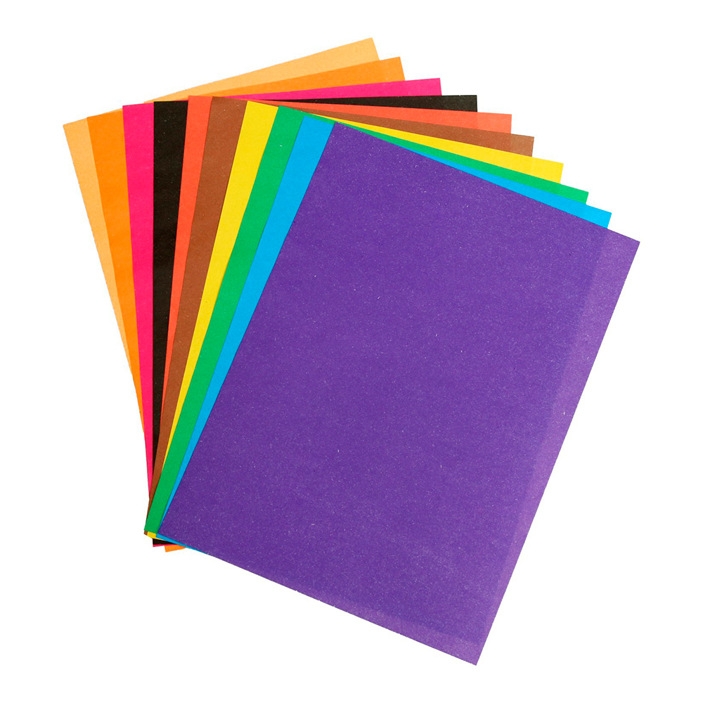 Бумага цветная Calligrata 2633934 Зверята, 10 цветов А5, 10 листов