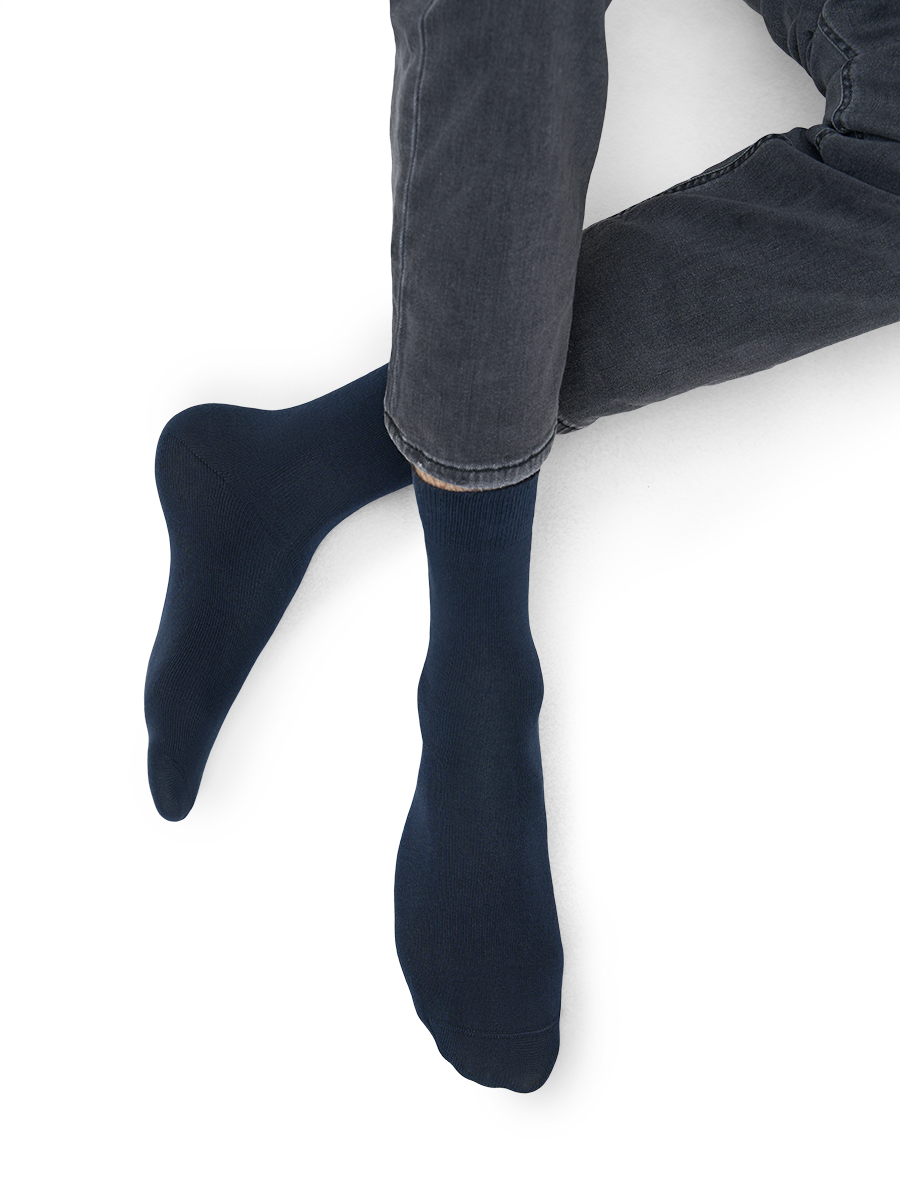 Носки мужские Omsa ECO 401 гладь, размер 45-47, Blu