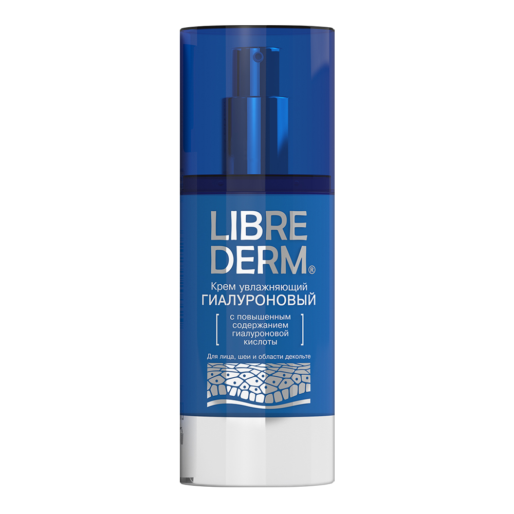 Крем для лица LIBREDERM шеи и области декольте, Гиалуроновый, увлажняющий, 50 мл