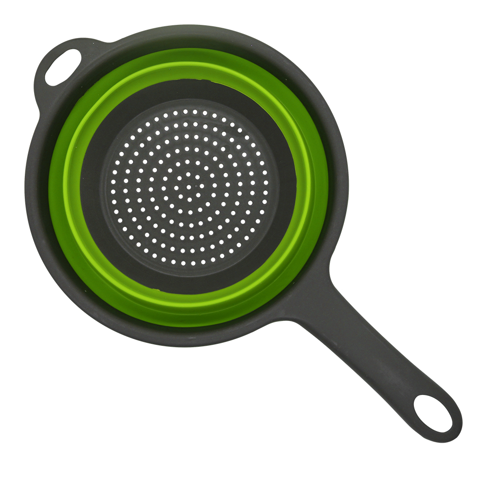 картинка Дуршлаг KAS-03 с пластиковой ручкой диаметр 19,5 см, силикон, цвет в ассортименте 