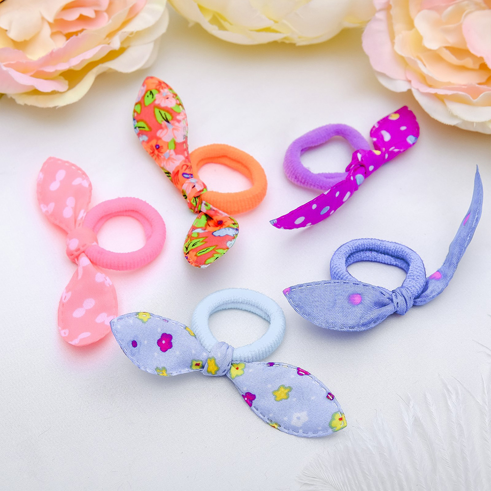 картинка Резинка для волос Выбражулька 3000213 Бантик, в ассортименте, 5 шт 