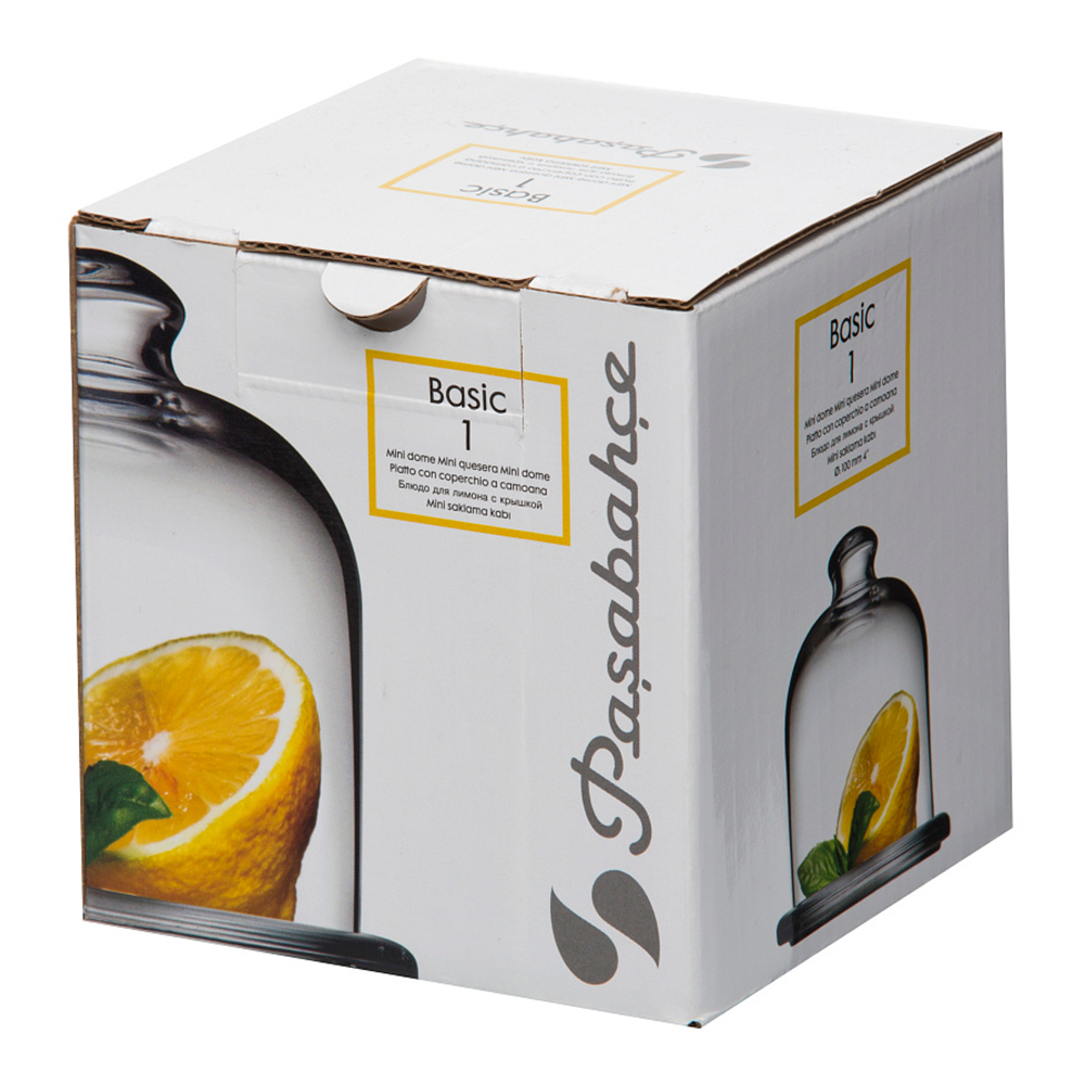 Лимонница стекло Pasabahce 98397B Basic, с крышкой 100 мм