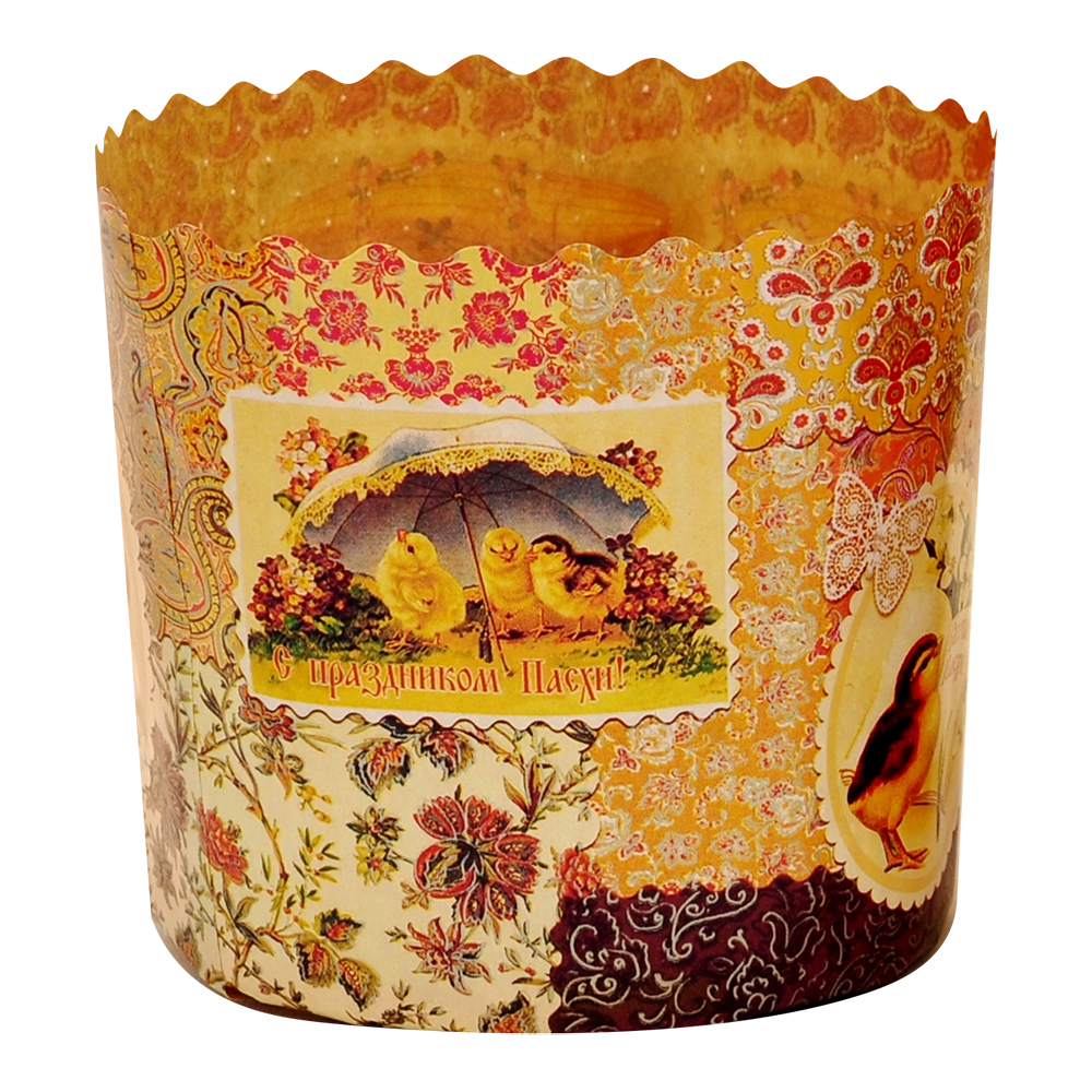 Форма для выпечки бумажная Ретро Зайцы 70*85 мм