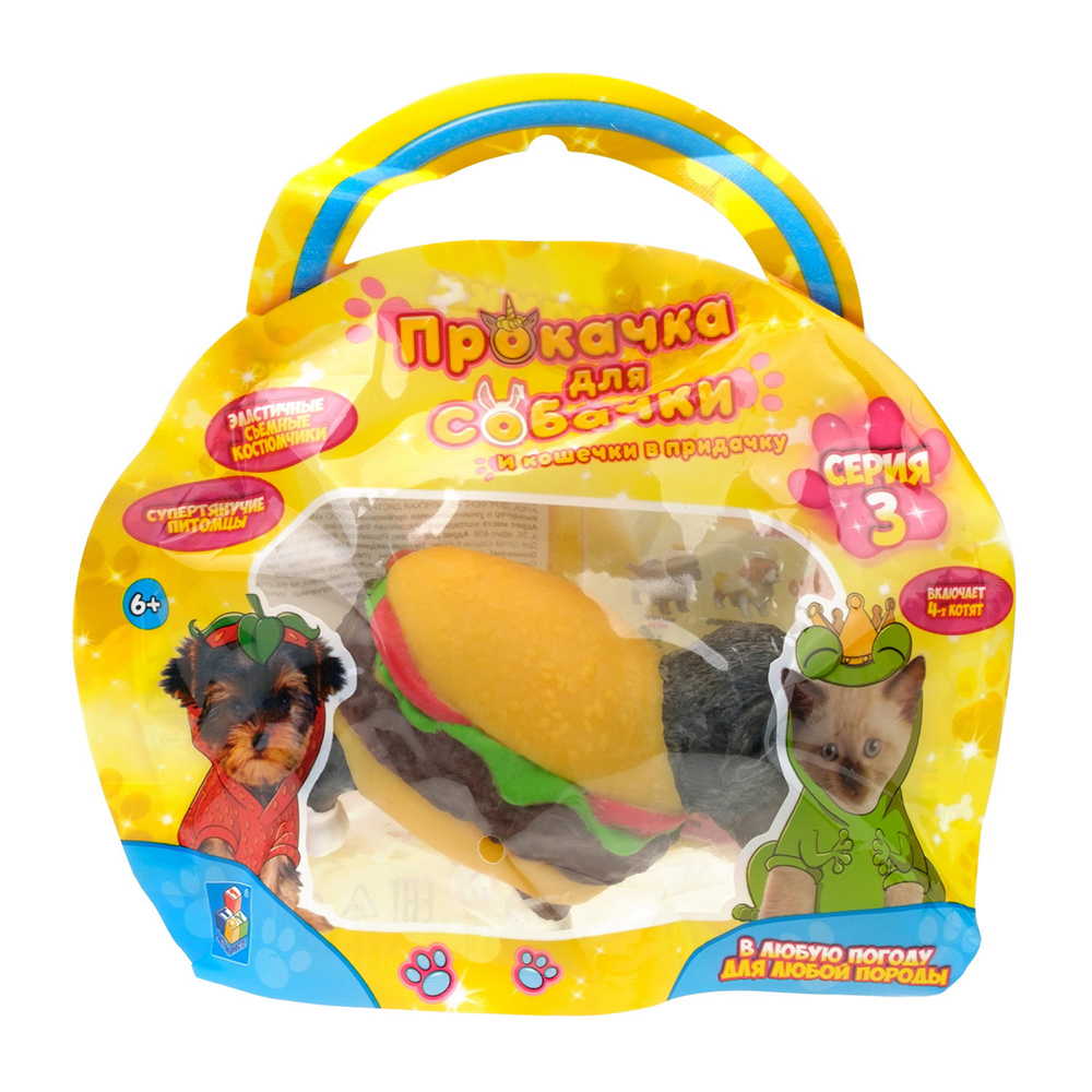 картинка Игрушка Т23804 Прокачка для собачки,тянущиеся собачки и кошечки, 10 см в ассортименте 