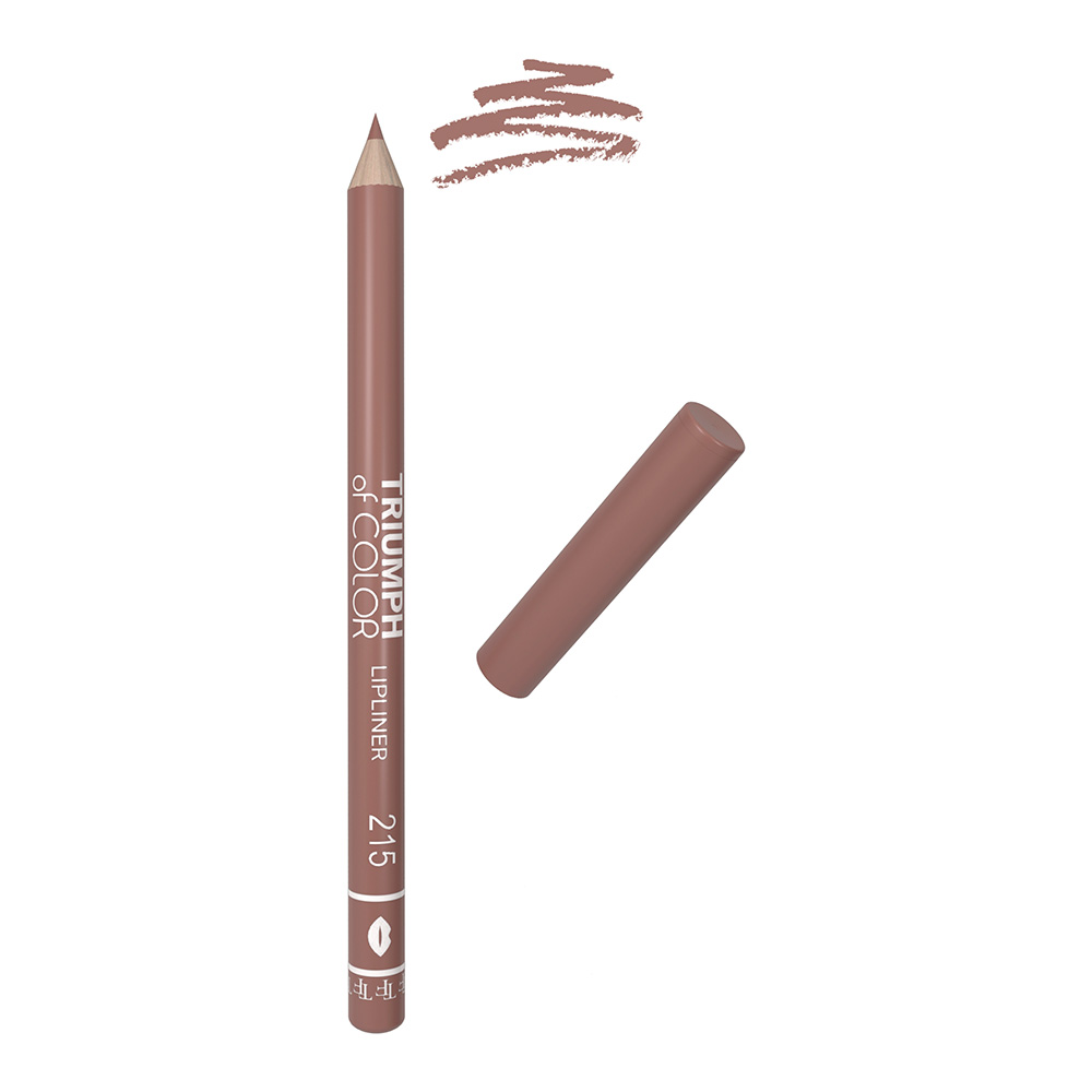 картинка Карандаш для губ Triumf Of Color lipliner, интенсивный нюд, тон 215 