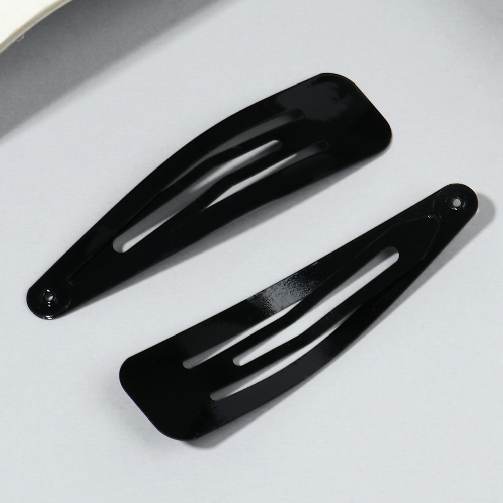 картинка Зажим для волос 461266 Классика стиль, черный, 12 шт 