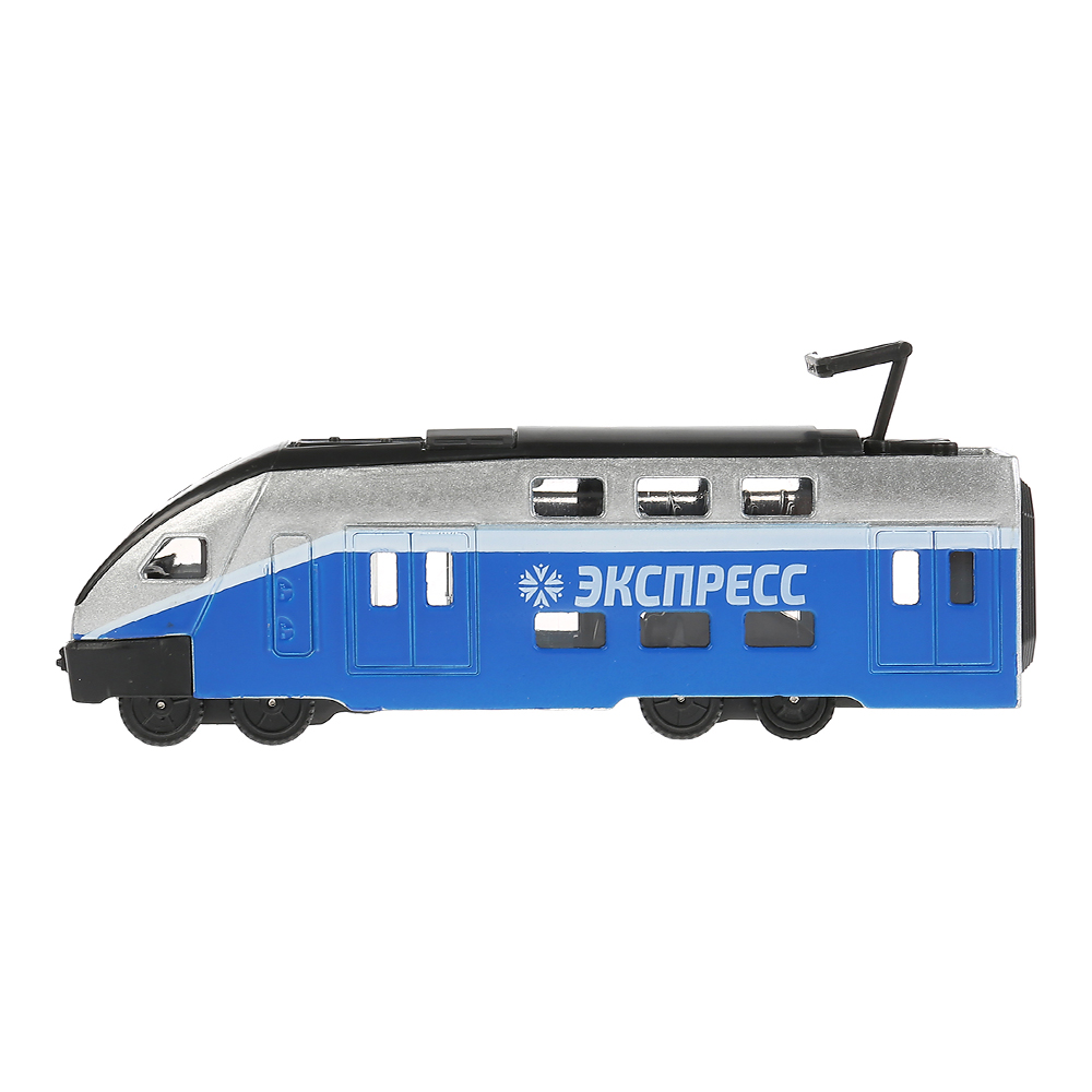 картинка Машина SB-18-15WB-1 Технопарк Поезд Экспресс инерционный, 16 см, металл, дизайн в ассортименте 