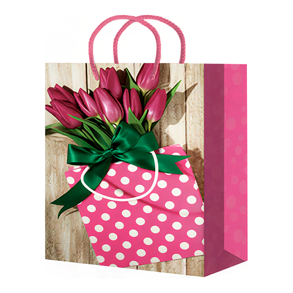 Пакет подарочный MS25-611/612/613/614/615 Цветы 14*20*6,5 см, в ассортименте