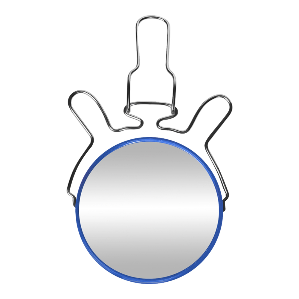 картинка Зеркало ZCDE-28 настольное круглое, 10 см, синий металл 