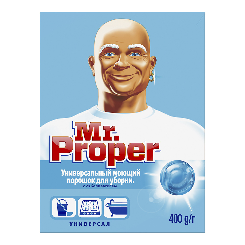 картинка Чистящее средство Mr.Proper с отбеливателем Лимон, порошок, 400 г 