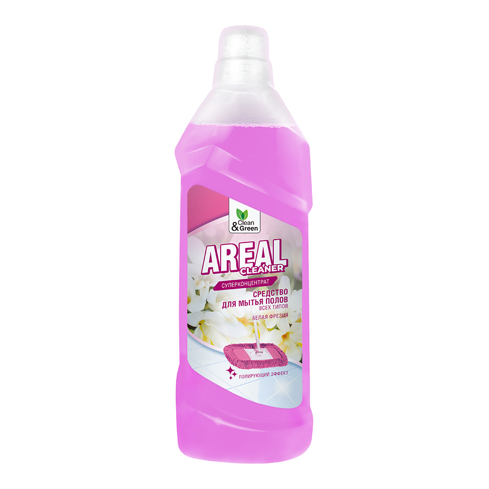 картинка Чистящее средство Clean&Green Areal Фрезия, для мытья пола, флакон, 1 л 