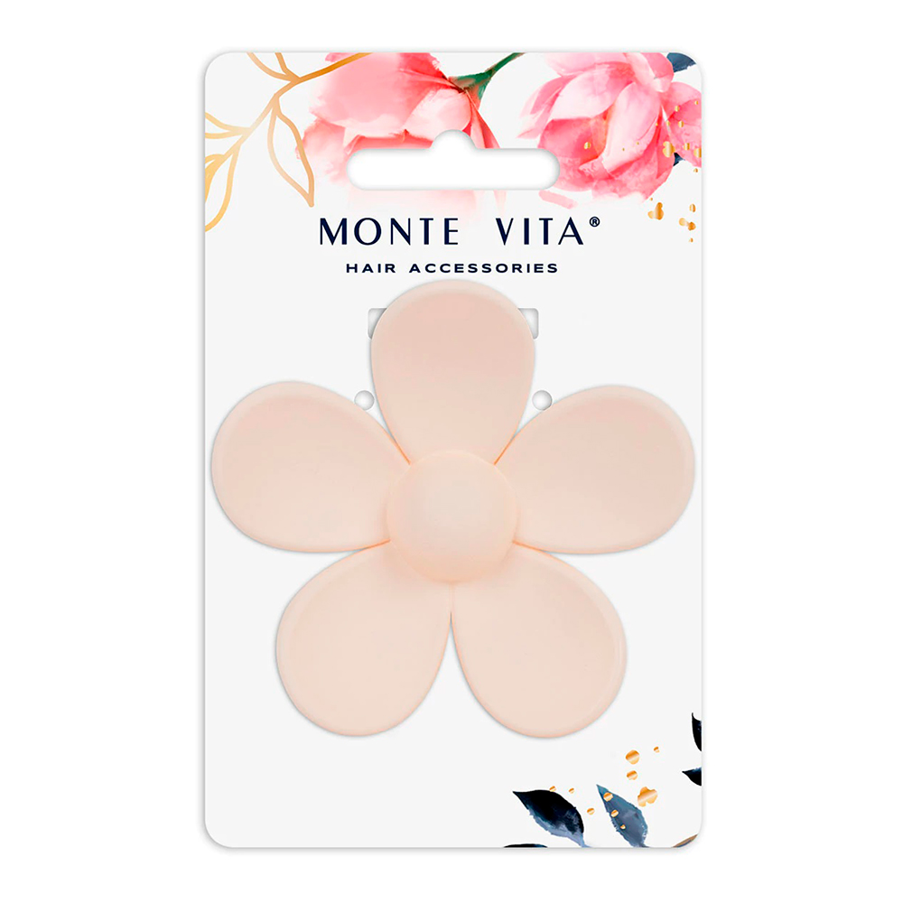 картинка Краб для волос 457013 soft-touch, Monte Vita 7 см, в ассортименте 