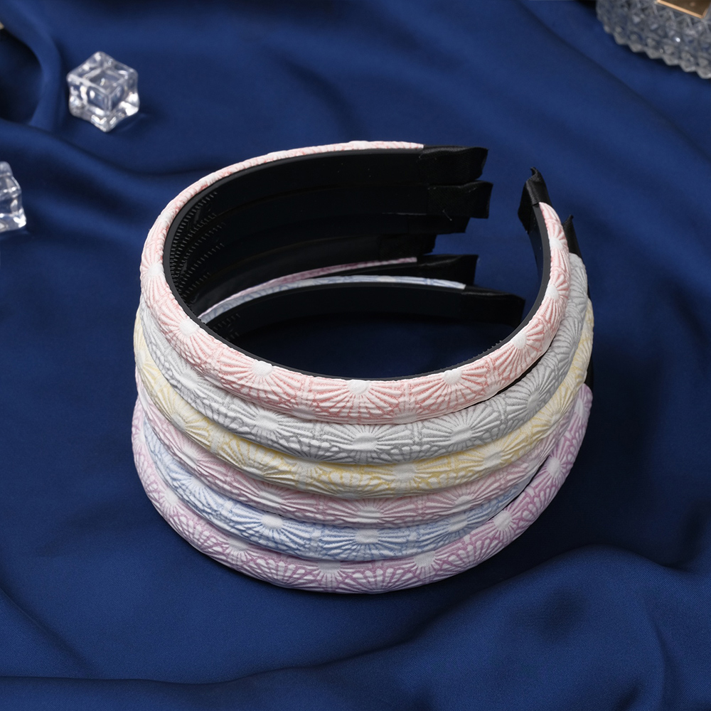 картинка Ободок для волос Queen fair10454611 Ширли, весна, текстиль 1 см, в ассортименте 