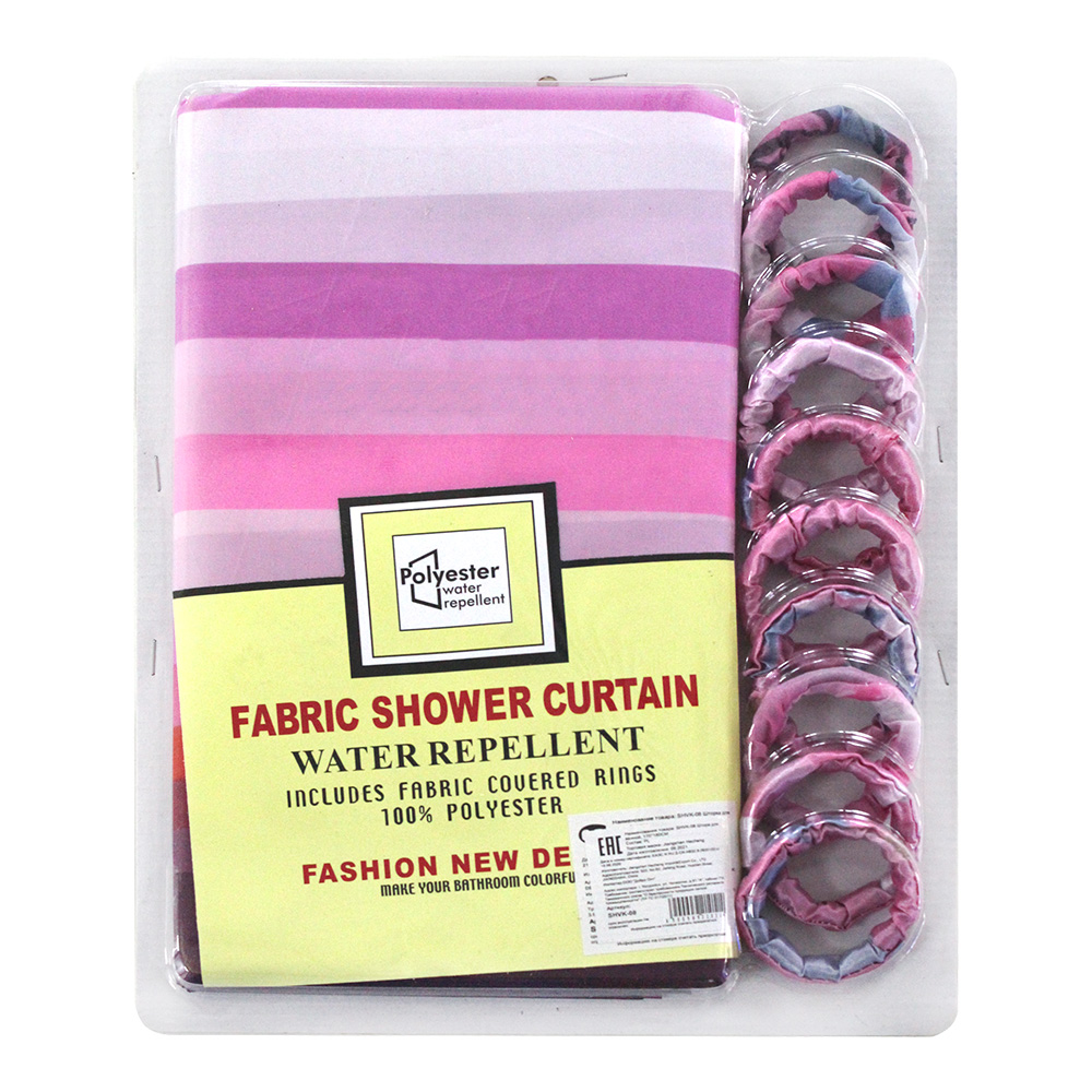 картинка Штора для ванной комнаты SHVK-08 170х180 см, розовый 