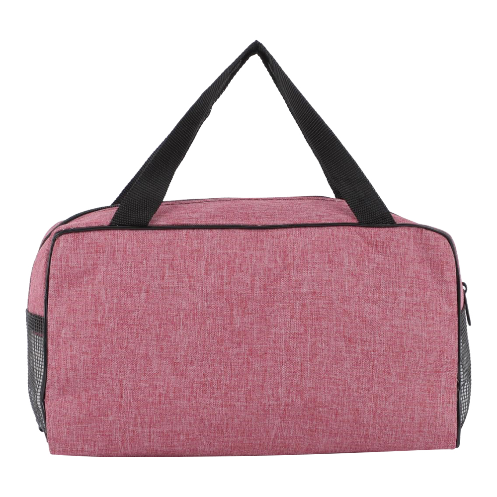 картинка Косметичка 3537008 на молнии, с ручками 26*9*13 см, полиэстер, розовый 