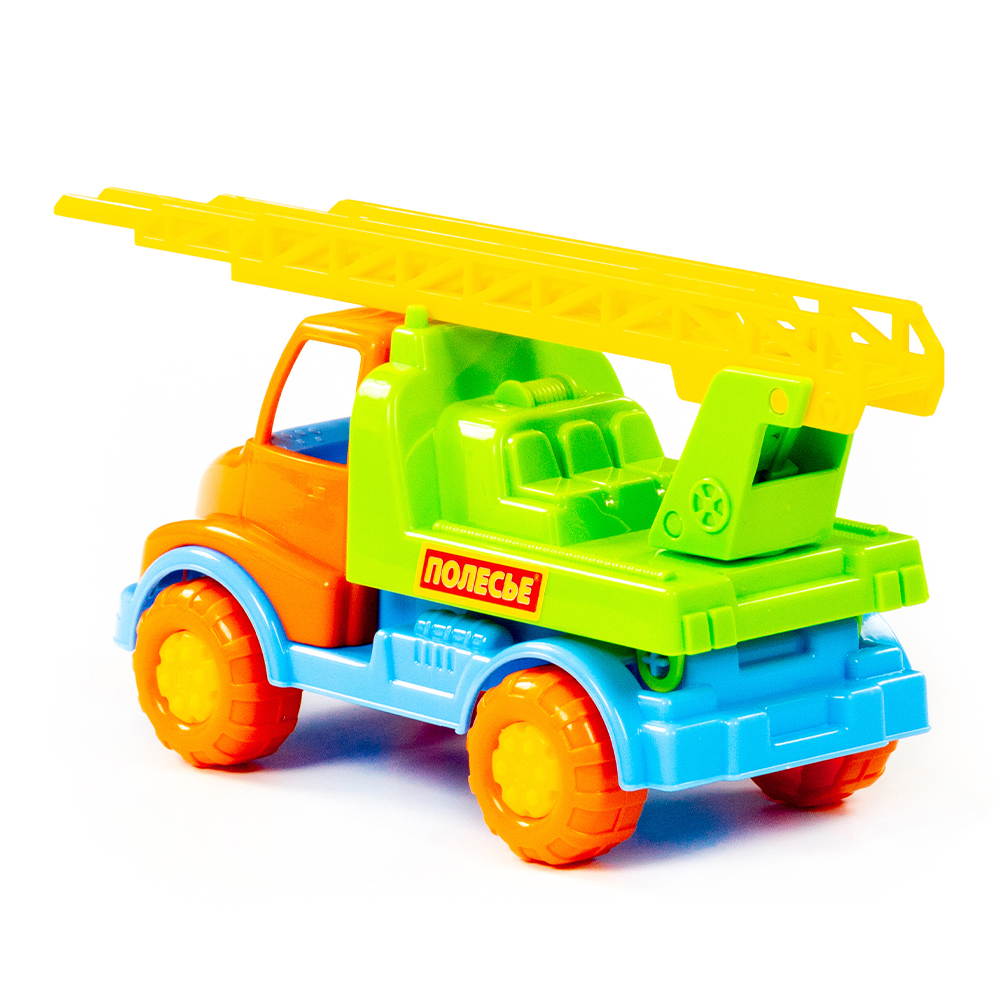 картинка Машина 52018 Полесье пожарная, Кнопик 3+, 18,4x8,3x10,5 см, пластмасса 