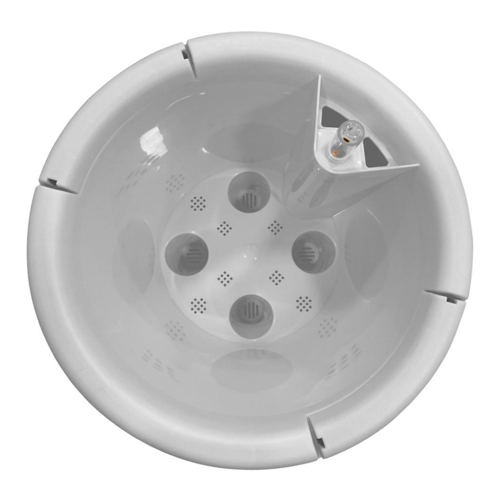 картинка Кашпо InGreenIG622111048 Munchen с автополивом, круглый 210 мм, пластик, белый, 5 л 