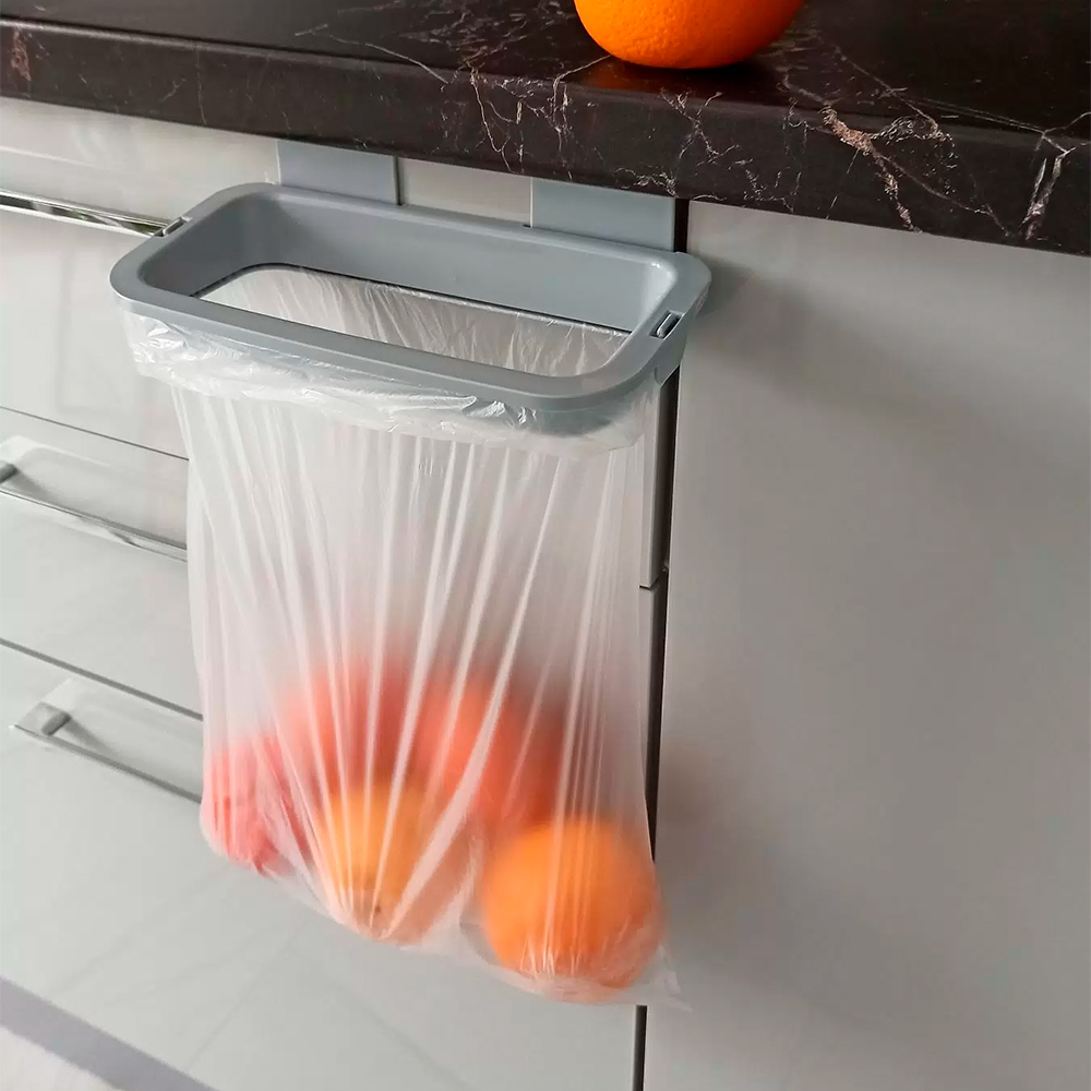 картинка Держатель для пакетов навесной пластик Step, серый 