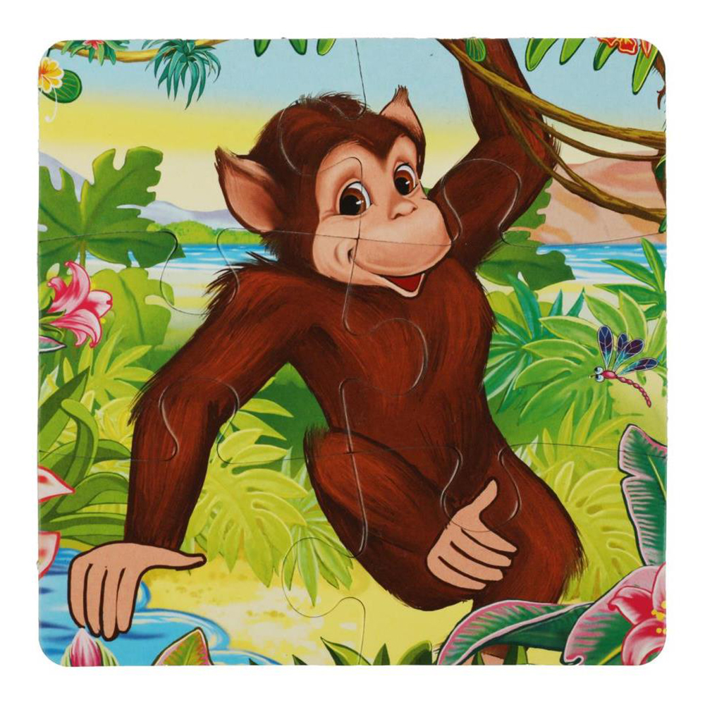 картинка Книга 978-5-506-08217-0 пазл, 2в1 В.А.Степанов Зоопарк, 160*160мм, 10 страниц 