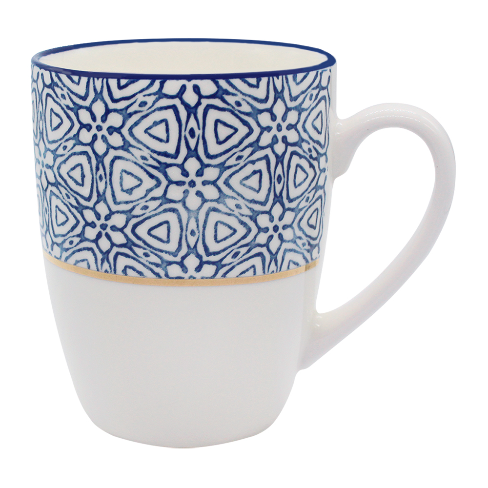 Кружка керамическая KKR-170 Синий узор, 320 мл