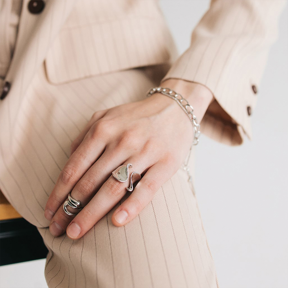 Бижутерия Queen Fair 7111053 Тренд, фешнг, безразмерное, бижутерный сплав, серебро