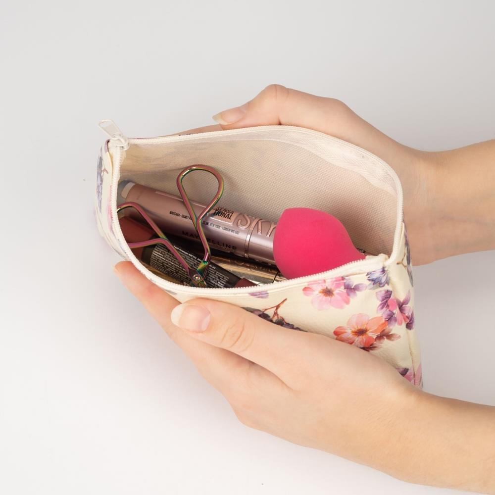 картинка Косметичка 4608512 на молнии 19 х 1,5 х 10 см, бежевый 