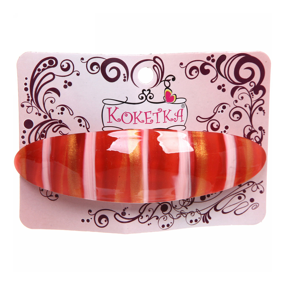 картинка Заколка-автомат для волос 656-090 Calista - Mila, овал,, в ассортименте, 9*2,5 см 