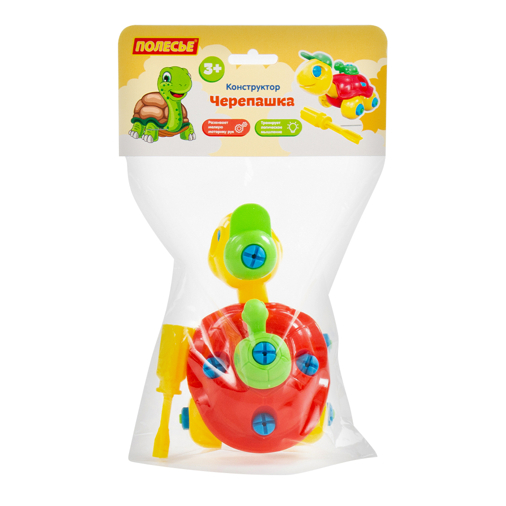 картинка Конструктор Полесье 83555 Черепашка 24 детали 