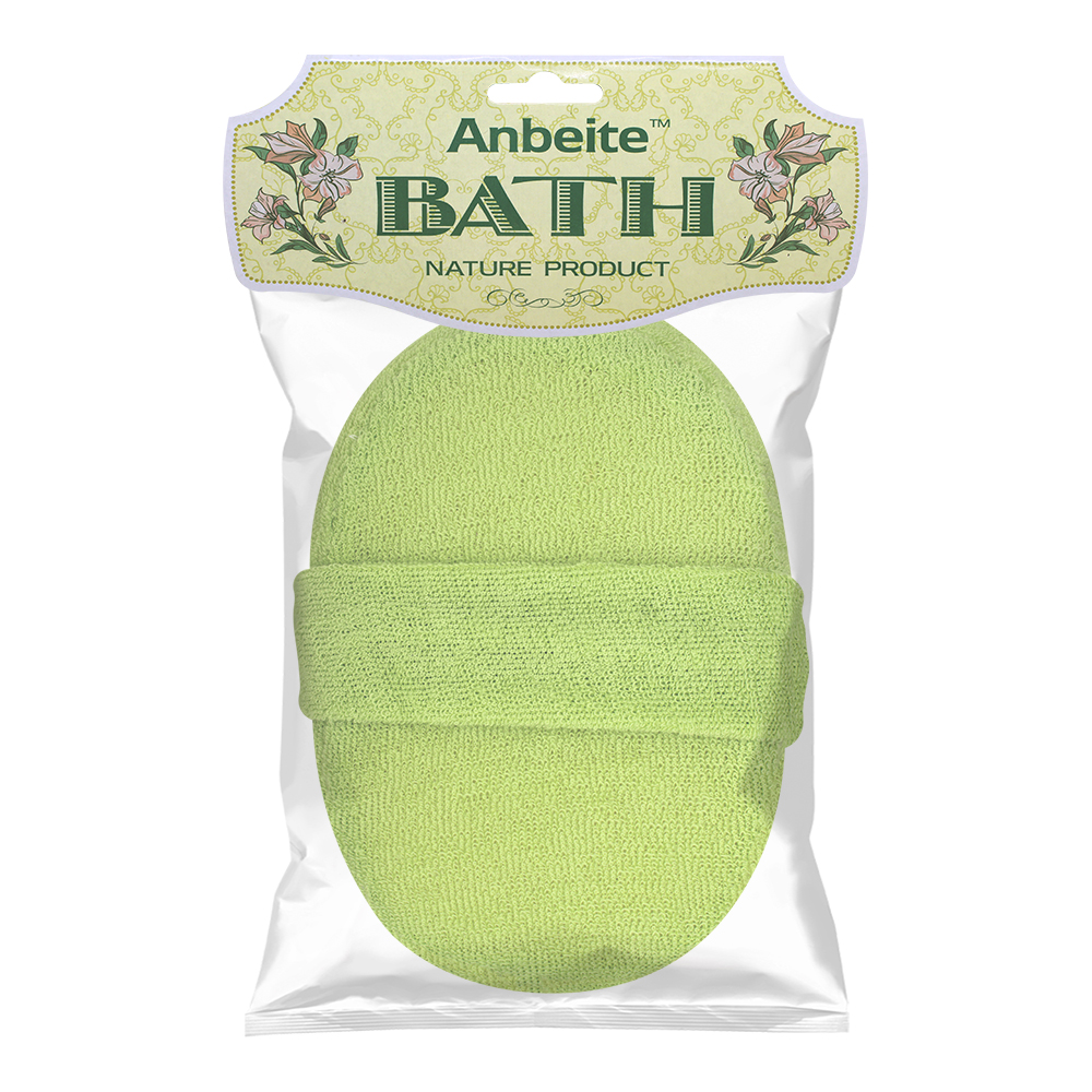 картинка Мочалка для тела из хлопка овальная с ручкой ММ03 