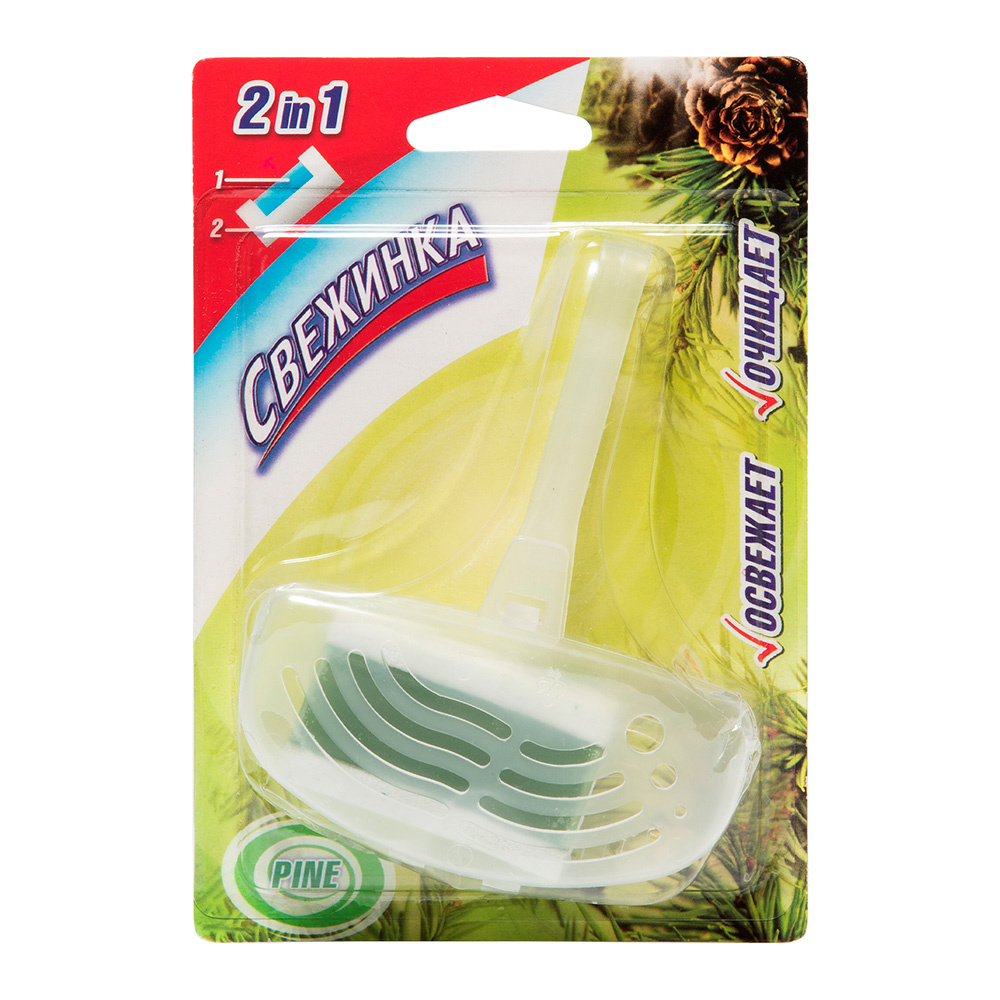 картинка Освежитель для туалета Свежинка гель 2в1 сосна 