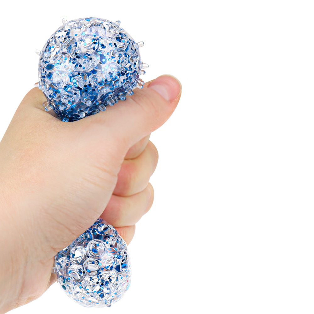 картинка Мялка ИК-9078 Антистресс, с блестками, 6 см, в ассортименте 