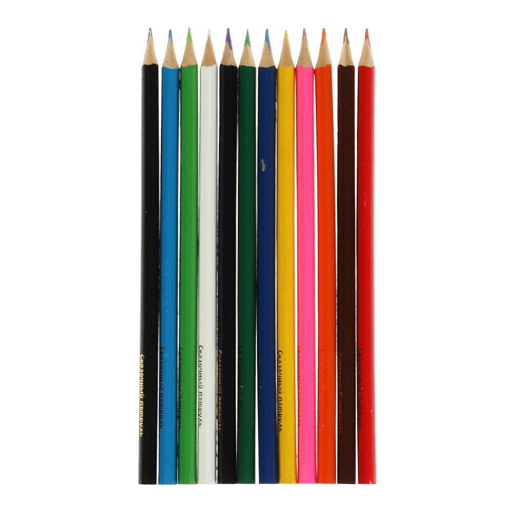 Карандаши цветные Умка CPT12-71517-SP Сказочный патруль, трёхгранные, 12 цветов