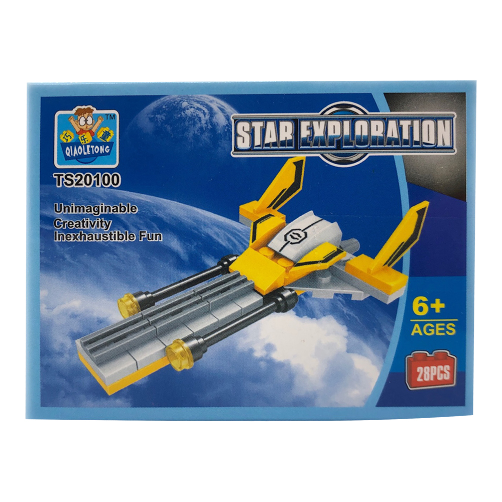 картинка Конструктор 38016 Qiaoletong-Космолет, в ассортименте, 26 деталей 
