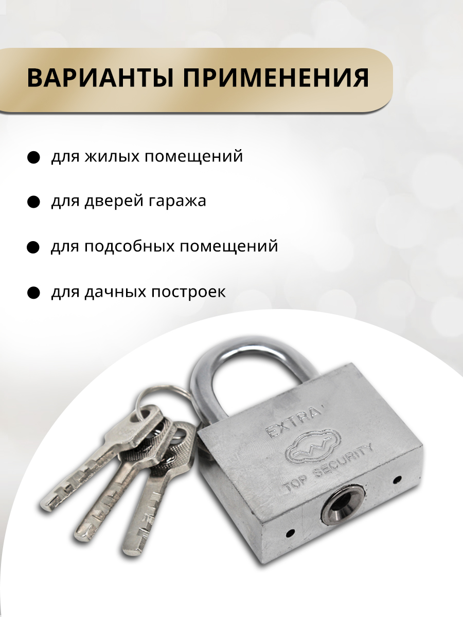 картинка Замок навесной Wuzi 40мм 