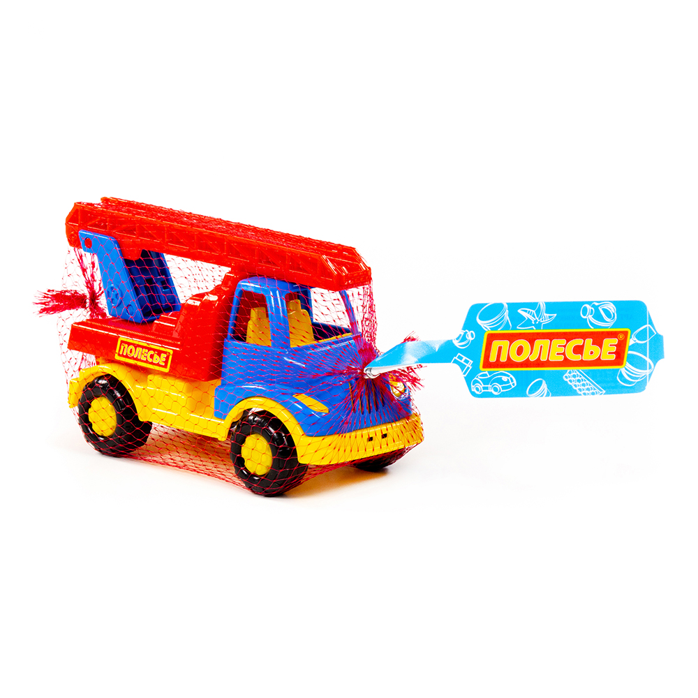 картинка Машина 52018 Полесье пожарная, Кнопик 3+, 18,4x8,3x10,5 см, пластмасса 