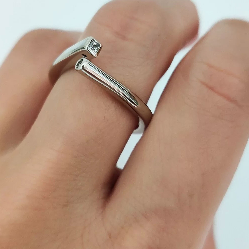 Бижутерия Кольцо, вставка: циркон, размер 16, ювелирный сплав