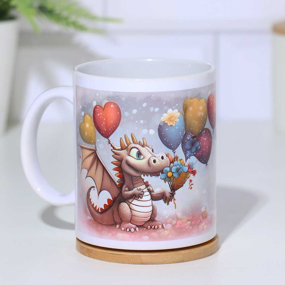 Кружка керамическая Дарим Красиво9908827 2024 накроет лавиной счастья. Дракон, керамика, 300 мл