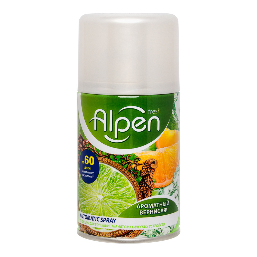 картинка Освежитель воздуха автоматический Alpen Verti запасной блок, Ароматный вернисаж, аэрозоль, 250 мл 