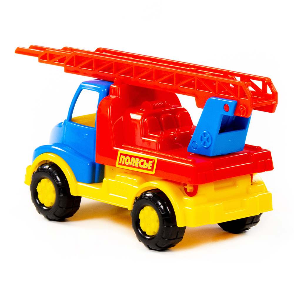 картинка Машина 52018 Полесье пожарная, Кнопик 3+, 18,4x8,3x10,5 см, пластмасса 