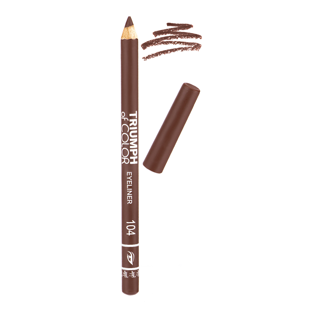 картинка Карандаш для глаз Triumf Of color eyeliner автоматический, серый коричневый, тон 104 