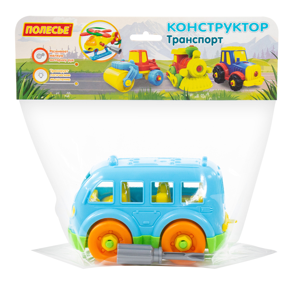 картинка Конструктор Полесье 78995 Автобус малый 15 деталей 