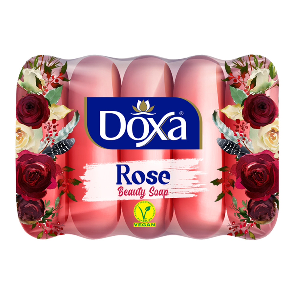 картинка Мыло туалетное DOXA ECOPACK Роза, 55 г, 5 шт 