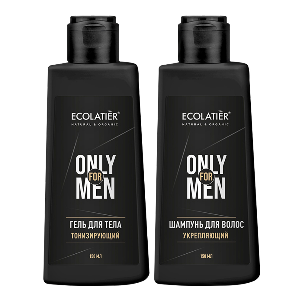картинка Набор подарочный ECOLATIER Only for men (шампунь 150 мл + гель для душа 150 мл), мужской 