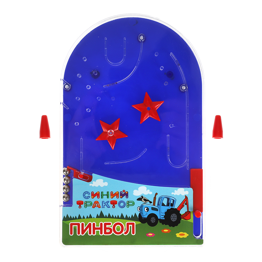 картинка Настольная игра B1304252-R1 Пинбол Синий Трактор, 19,5*14,5*3 см, 1 шт 
