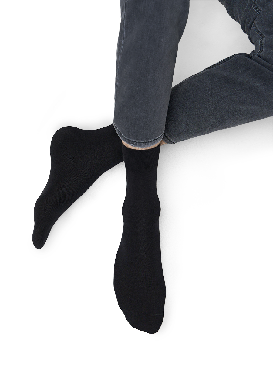 Носки мужские Omsa CLASSIC 203 гладь всесезонные, размер 45-47, Nero