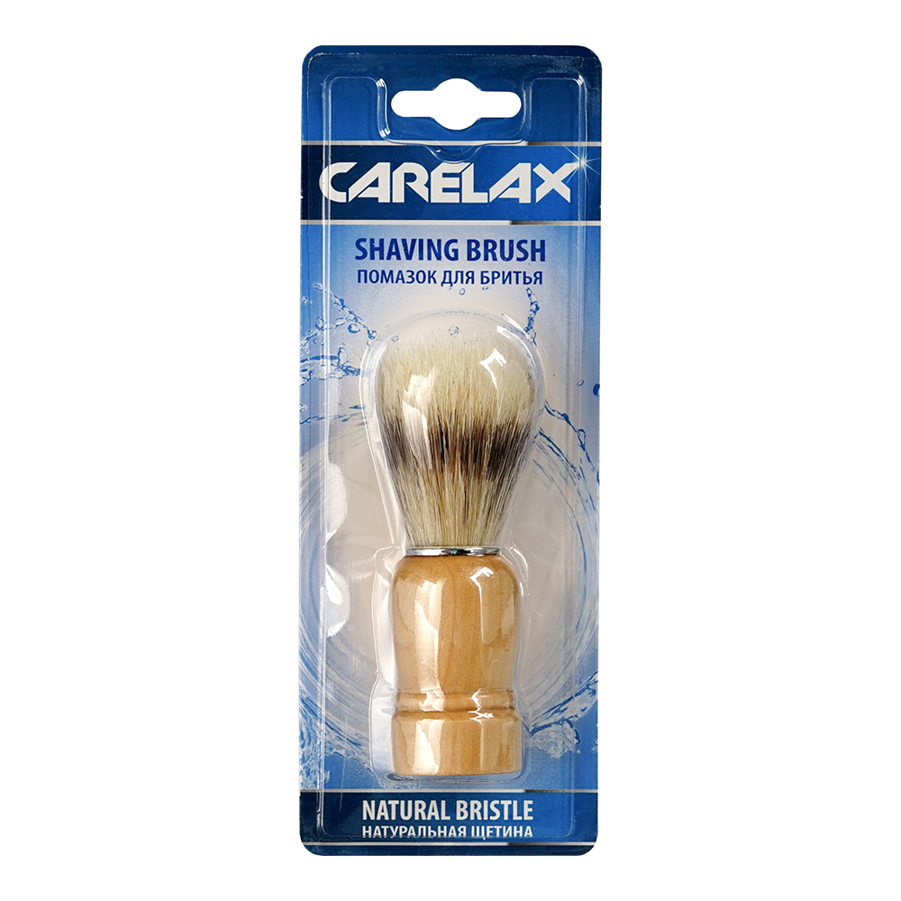 картинка Помазок для бритья Carelax Silk Touch Shaving brush, натуральная щетина, дерево 
