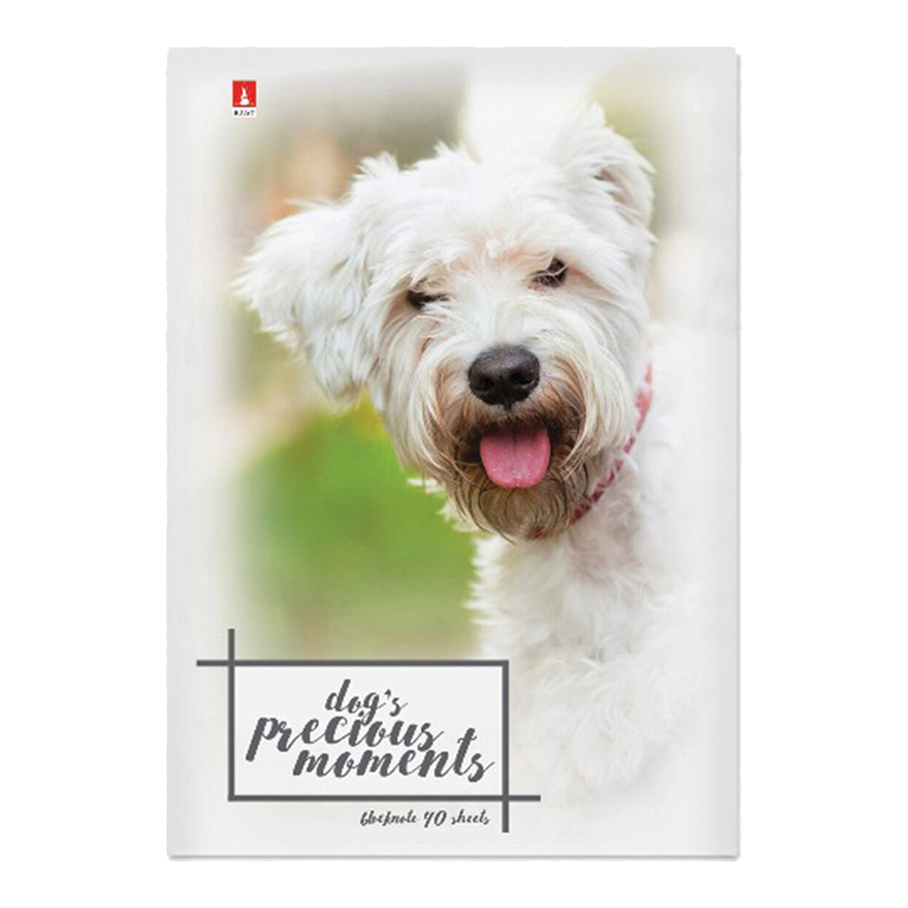 Блокнот Альт 111289 Щеночки, А7, скоба, в клетку, 40 листов