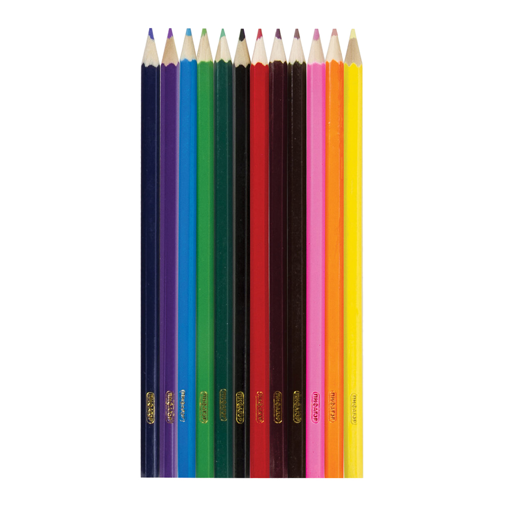 Карандаши цветные Пифагор 181346 Эники-Беники,классические грифель 2,6мм, 12 цветов