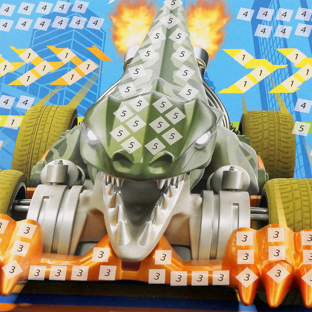 картинка Аппликация MultiArt Hot Wheels 100-AMP-HW2 мягкая мозаика, 17*23 см 