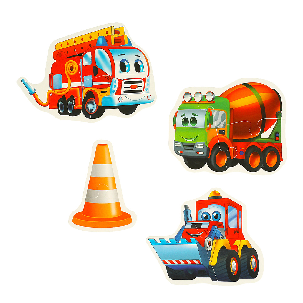 картинка Пазл Умные игры 365072 Полезный транспорт, макси 130*230*10 мм, 4 элемента 